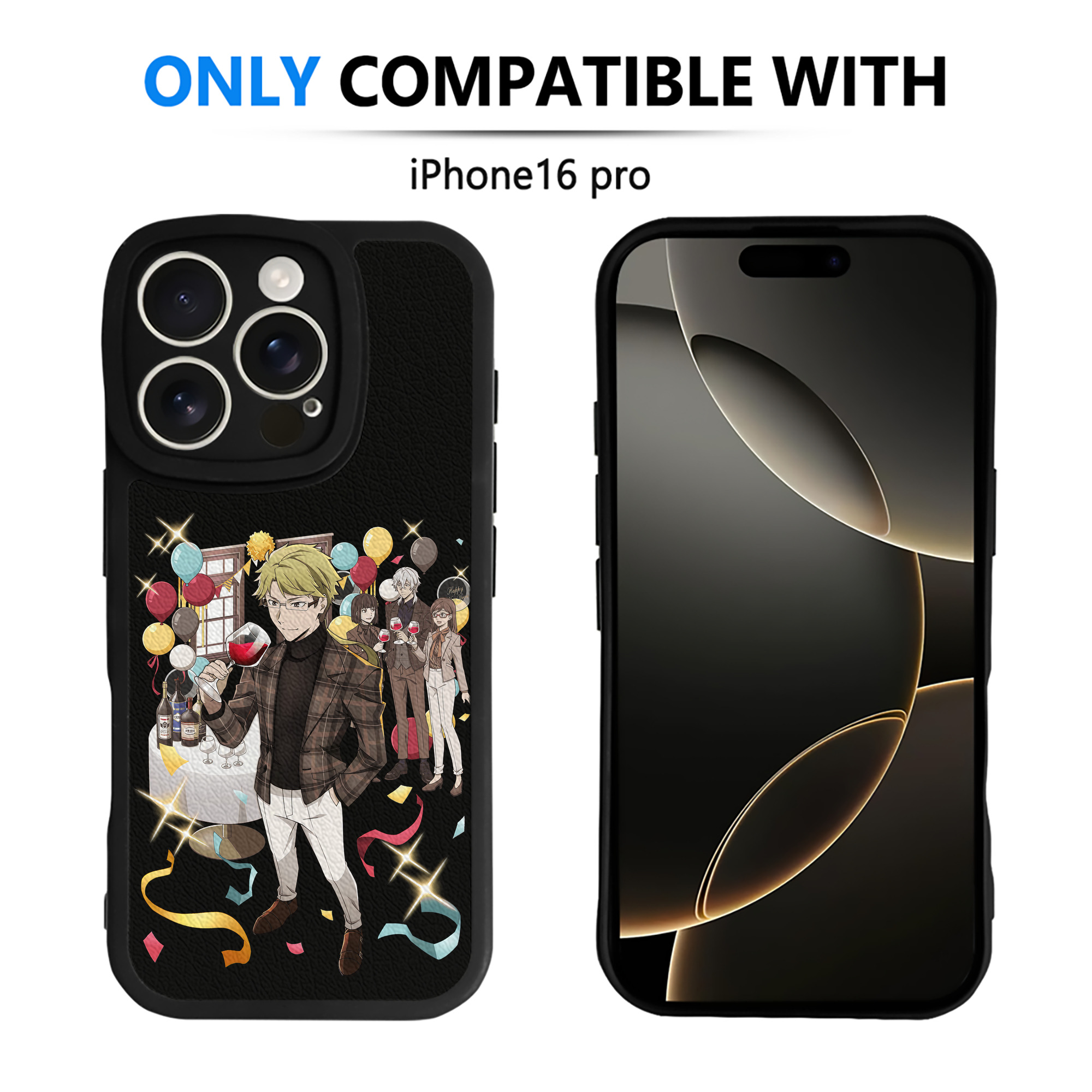 （画像用） 文豪ストレイドッグス Bungo Stray Dogs 【iPhone 16シリーズ対応】シリコンスマホケース（レザー調） 材質：シリコン